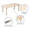 Flash Furniture Rectangle 23.625 W, 47.25 L, 23.5 H, Plastic, Steel, Brown YU-YCY-060-0034-RECT-TBL-NAT-GG - alternate 3